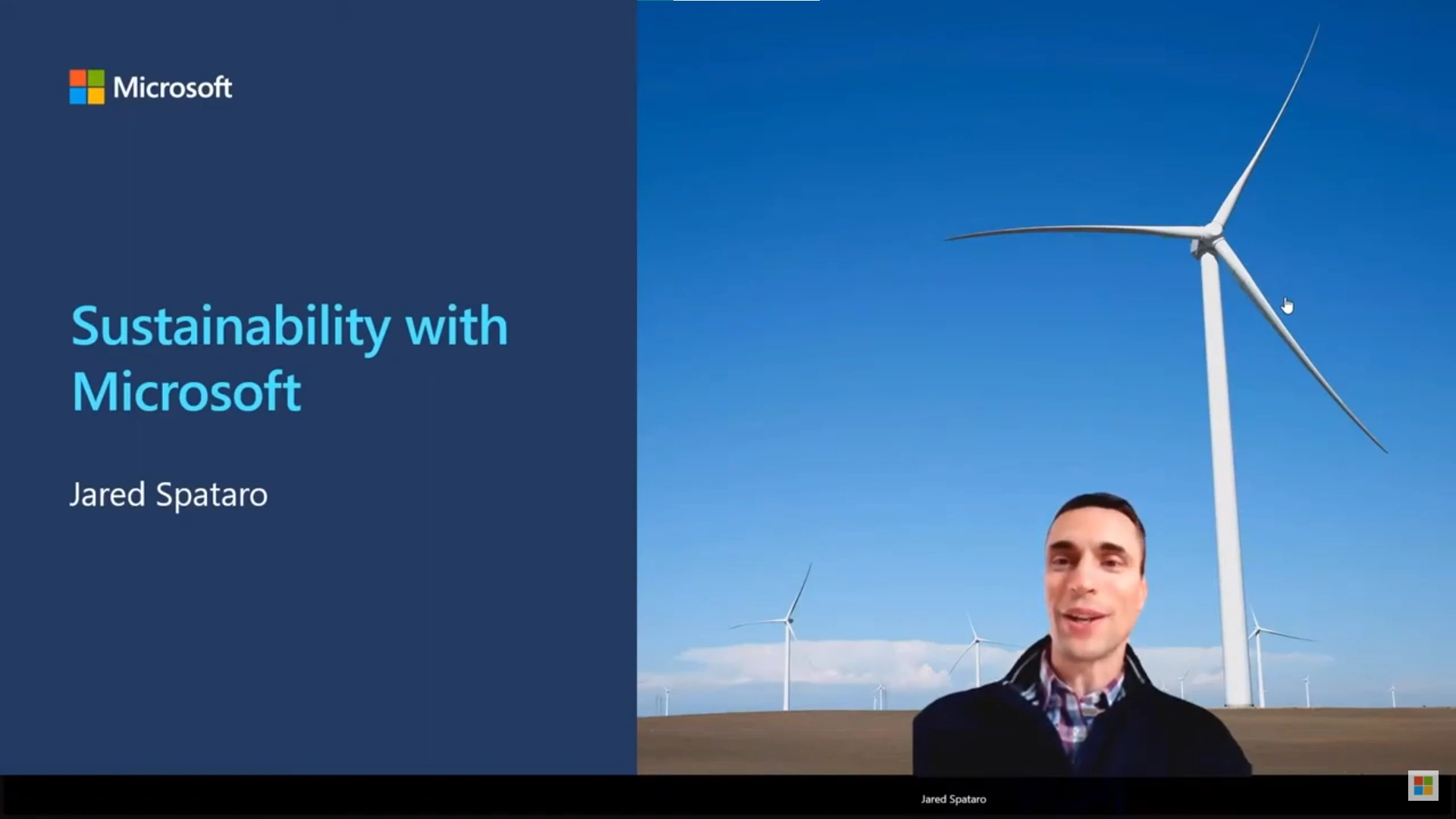 Screenshot of KEY06 Keynote by Jared Spataro demonstrating Teams Presenter Mode