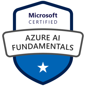 Microsoft Certified: Azure AI Fundamentals Certification Badge